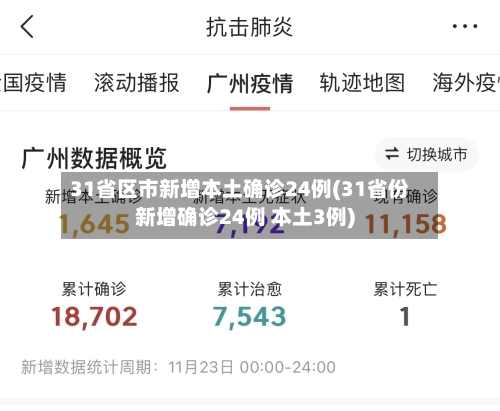 31省区市新增本土确诊24例(31省份新增确诊24例 本土3例)