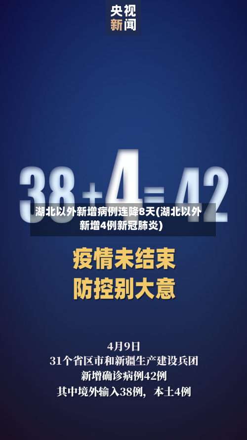 湖北以外新增病例连降8天(湖北以外新增4例新冠肺炎)