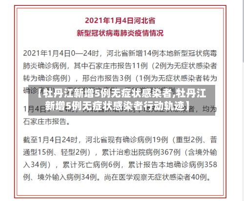 【牡丹江新增5例无症状感染者,牡丹江新增5例无症状感染者行动轨迹】-第2张图片