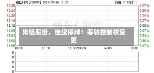 常铝股份，继续停牌！筹划控制权变更-第2张图片