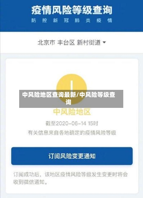 中风险地区查询最新/中风险等级查询