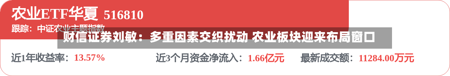 财信证券刘敏：多重因素交织扰动 农业板块迎来布局窗口-第2张图片