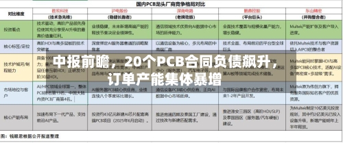 中报前瞻，20个PCB合同负债飙升	，订单产能集体暴增-第3张图片