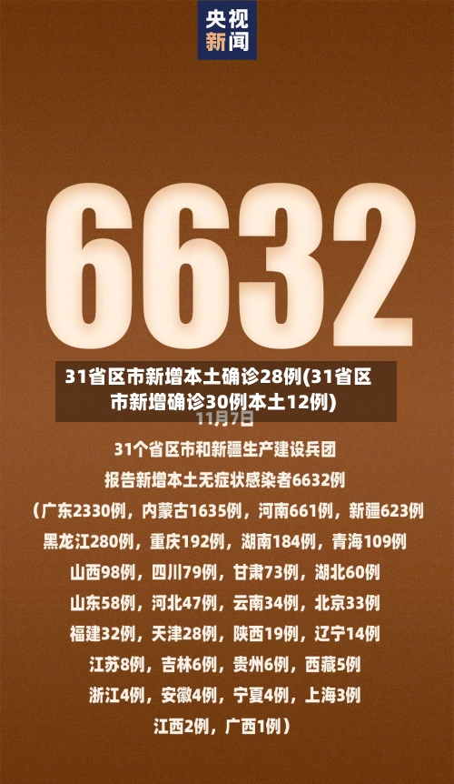 31省区市新增本土确诊28例(31省区市新增确诊30例本土12例)-第2张图片