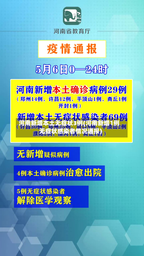 河南新增本土无症状3例(河南新增1例无症状感染者情况通报)