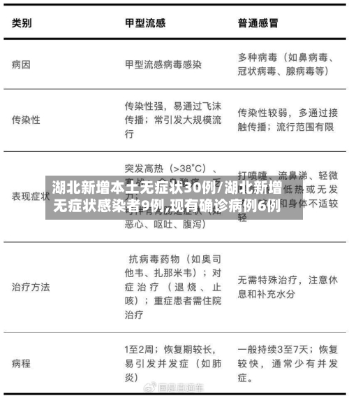湖北新增本土无症状30例/湖北新增无症状感染者9例,现有确诊病例6例