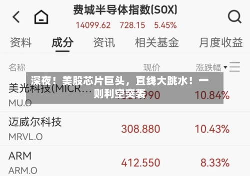 深夜！美股芯片巨头	，直线大跳水！一则利空突袭-第3张图片