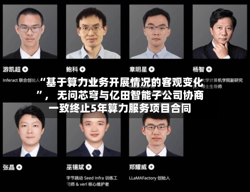 “基于算力业务开展情况的客观变化	”	， 无问芯穹与亿田智能子公司协商一致终止5年算力服务项目合同-第2张图片