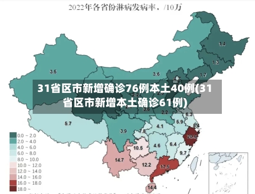 31省区市新增确诊76例本土40例(31省区市新增本土确诊61例)