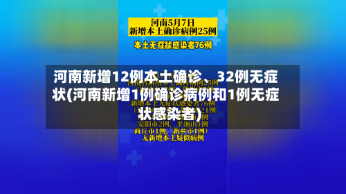 河南新增12例本土确诊	、32例无症状(河南新增1例确诊病例和1例无症状感染者)-第3张图片