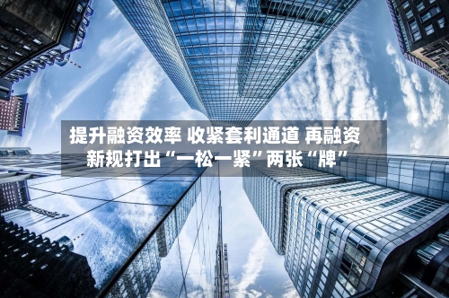 提升融资效率 收紧套利通道 再融资新规打出“一松一紧	”两张“牌”-第2张图片