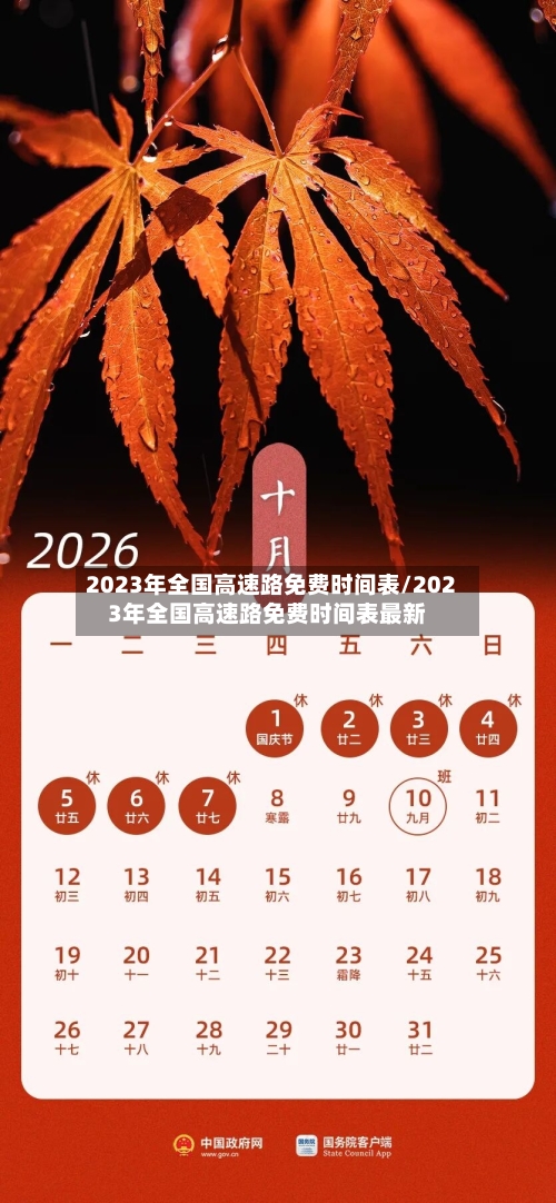 2023年全国高速路免费时间表/2023年全国高速路免费时间表最新-第2张图片