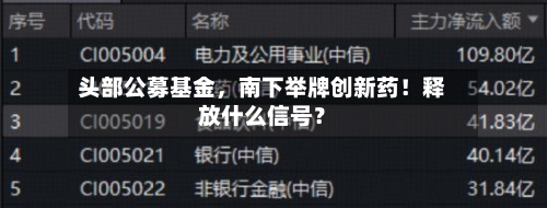 头部公募基金，南下举牌创新药！释放什么信号？-第3张图片