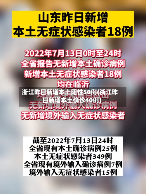 浙江昨日新增本土阳性50例(浙江昨日新增本土确诊40例)