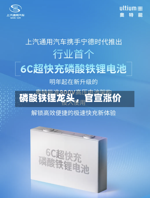 磷酸铁锂龙头	，官宣涨价-第2张图片