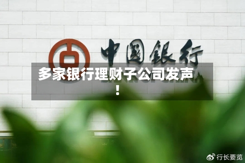 多家银行理财子公司发声！-第2张图片