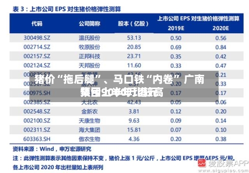 猪价“拖后腿	”、马口铁“内卷” 广南集团上半年比较高预亏9000万港元-第3张图片
