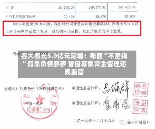 容大感光5.9亿元定增：账面“不差钱	”有息负债寥寥 曾因募集资金管理违规监管-第3张图片