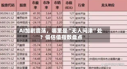 AI加剧震荡	，哪里是“无人问津	”处？低估值指数盘点-第3张图片