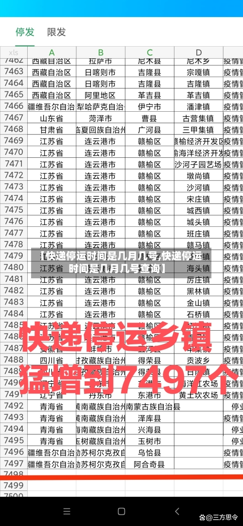 【快递停运时间是几月几号,快递停运时间是几月几号查询】-第2张图片