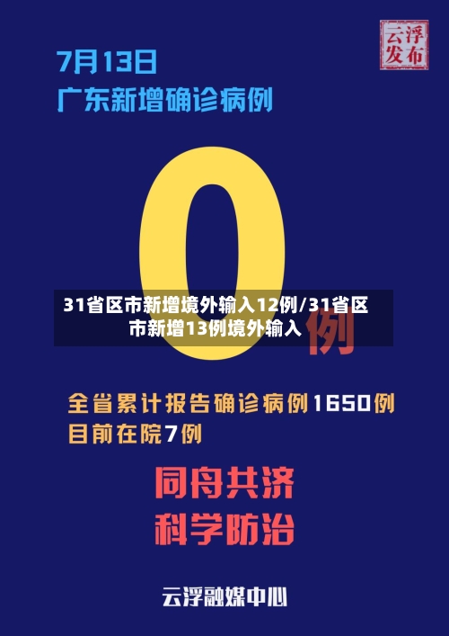 31省区市新增境外输入12例/31省区市新增13例境外输入