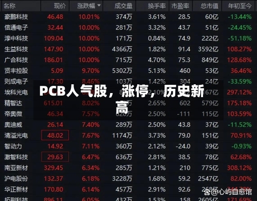PCB人气股	，涨停，历史新高-第2张图片