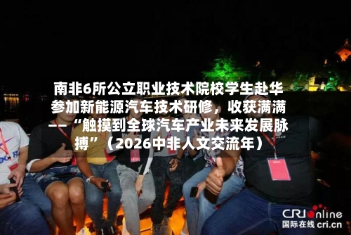 南非6所公立职业技术院校学生赴华参加新能源汽车技术研修，收获满满—— “触摸到全球汽车产业未来发展脉搏”（2026中非人文交流年）-第2张图片