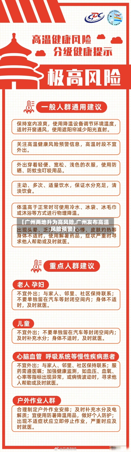 【广州两地升为高风险,广州发布高温风险预警】