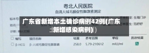 广东省新增本土确诊病例42例(广东新增感染病例)