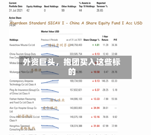 外资巨头	，抱团买入这些标的-第2张图片
