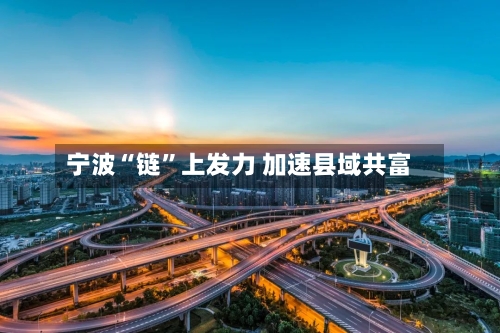 宁波“链	”上发力 加速县域共富-第3张图片