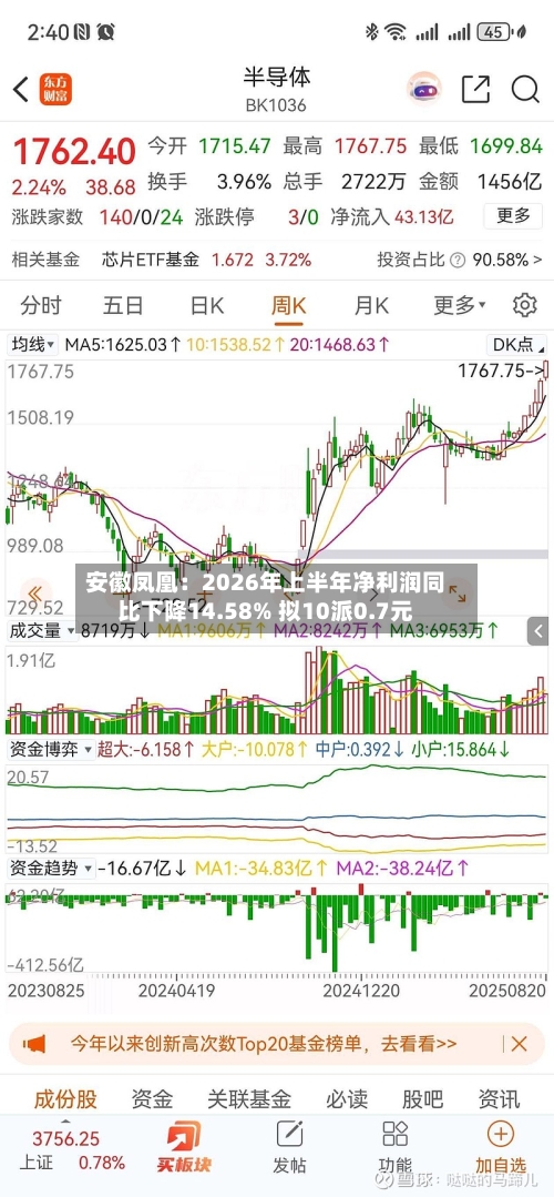 安徽凤凰：2026年上半年净利润同比下降14.58% 拟10派0.7元-第2张图片
