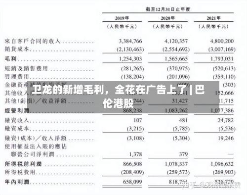 卫龙的新增毛利	，全花在广告上了 | 巴伦港股-第3张图片