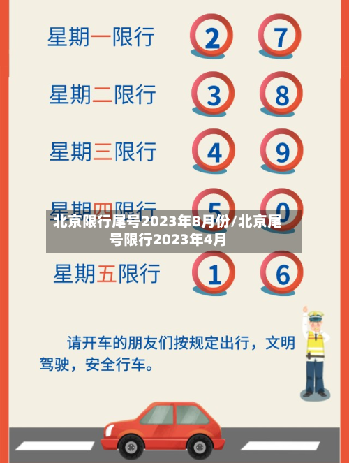北京限行尾号2023年8月份/北京尾号限行2023年4月
