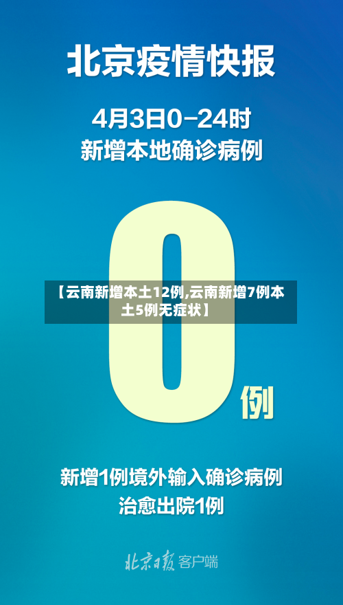 【云南新增本土12例,云南新增7例本土5例无症状】