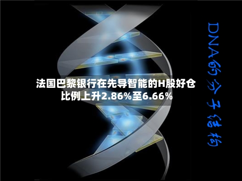 法国巴黎银行在先导智能的H股好仓比例上升2.86%至6.66%