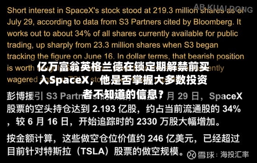 亿万富翁英格兰德在锁定期解禁前买入SpaceX，他是否掌握大多数投资者不知道的信息？-第2张图片