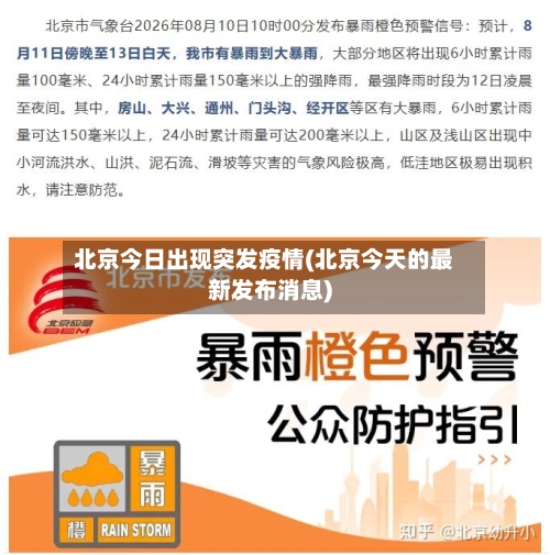 北京今日出现突发疫情(北京今天的最新发布消息)