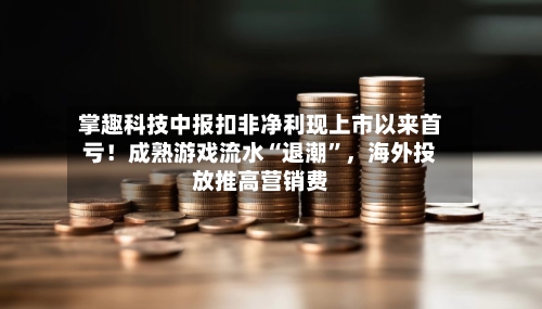 掌趣科技中报扣非净利现上市以来首亏！成熟游戏流水“退潮	”，海外投放推高营销费-第2张图片