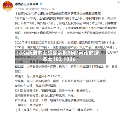 河南新增本土确诊病例5例/河南昨增本土192 1026-第3张图片