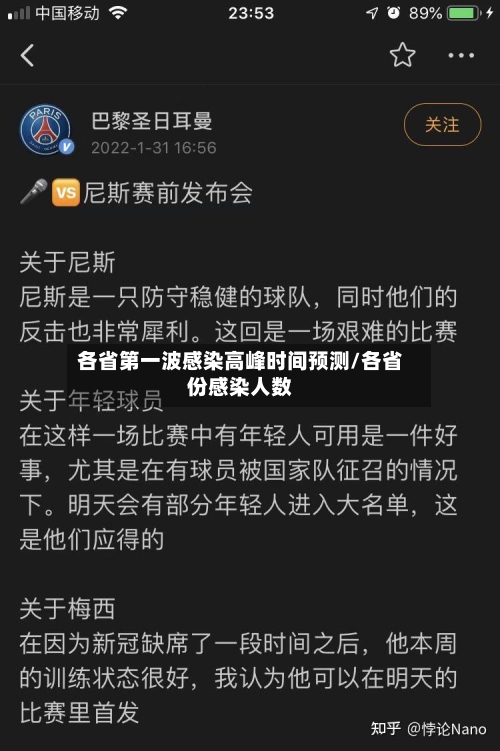 各省第一波感染高峰时间预测/各省份感染人数-第2张图片