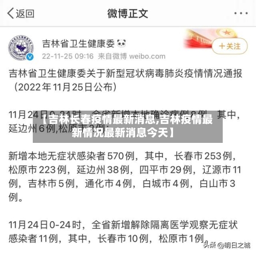 【吉林长春疫情最新消息,吉林疫情最新情况最新消息今天】