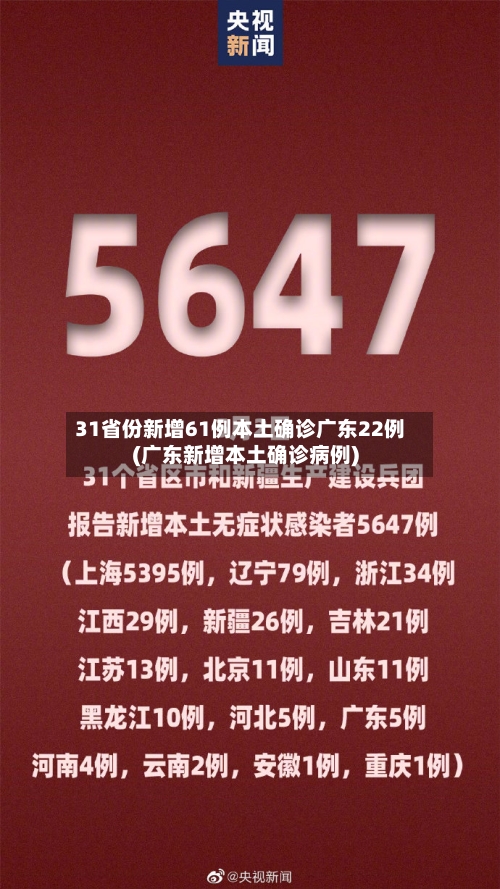 31省份新增61例本土确诊广东22例(广东新增本土确诊病例)-第2张图片