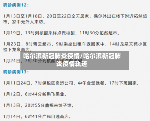哈尔滨新冠肺炎疫情/哈尔滨新冠肺炎疫情轨迹-第2张图片