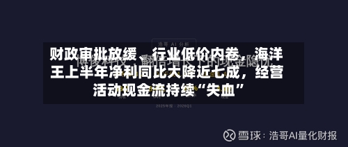 财政审批放缓、行业低价内卷，海洋王上半年净利同比大降近七成	，经营活动现金流持续“失血”-第3张图片