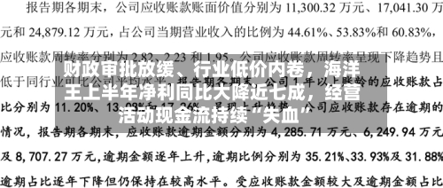 财政审批放缓、行业低价内卷，海洋王上半年净利同比大降近七成，经营活动现金流持续“失血”