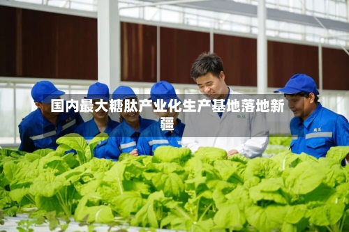 国内最大糖肽产业化生产基地落地新疆