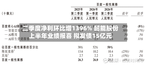 二季度净利环比增1396% 韶能股份上半年业绩报喜 拟发债15亿元-第2张图片