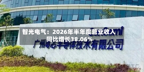 智光电气：2026年半年度营业收入同比增长38.06%
