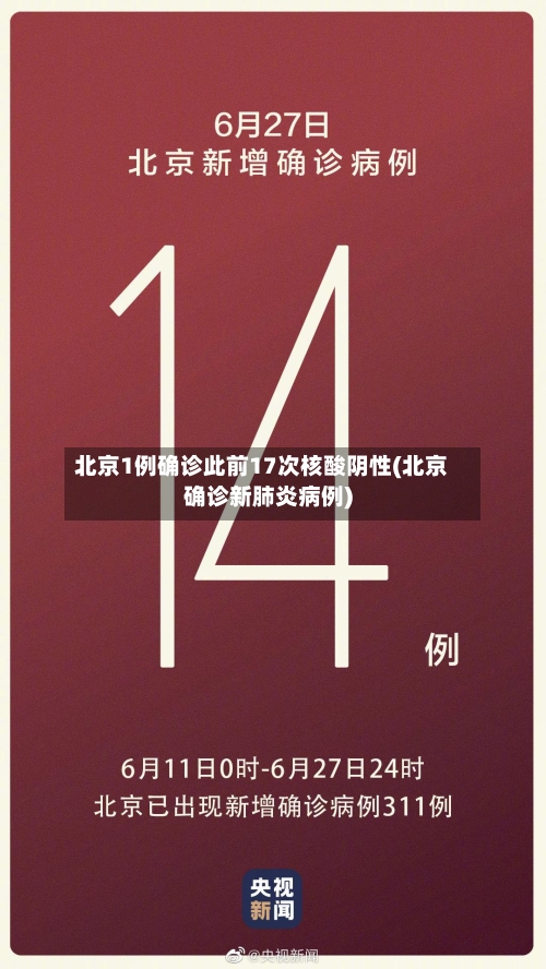 北京1例确诊此前17次核酸阴性(北京确诊新肺炎病例)